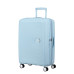 Валіза American Tourister, Soundbox, поліпропілен, середня, 67см, 71.5/81л, TSA, 4 колеса, EXP, пастельно-блакитний