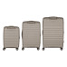 Набір валіз 2E, Aero, поліпропілен, (L+M+S), TSA, 4 колеса, EXP, сіро-коричневий