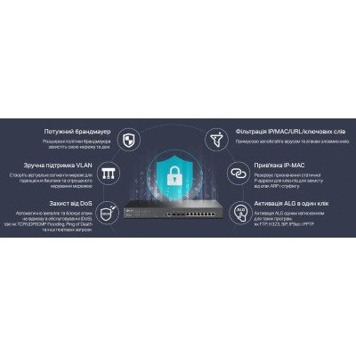 Мультисервісний Маршрутизатор TP-LINK ER8411 8xGE LAN/WAN, 1xSFP WAN/LAN, 2x10GE SFP+ WAN/LAN, 2xUSB Мультисервісний Маршрутизатор TP-LINK ER8411 8xGE LAN/WAN, 1xSFP WAN/LAN, 2x10GE SFP+ WAN/LAN, 2xUSB