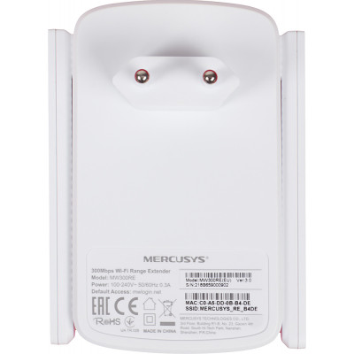 Розширювач покриття WiFi MERCUSYS MW300RE N300