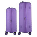 Набір валіз 2E, Aero, поліпропілен, (M+S), TSA, 4 колеса, EXP, лавандовий