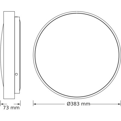 Світильник накладний OSRAM CEILING LUXO 24Вт 6500К чорний