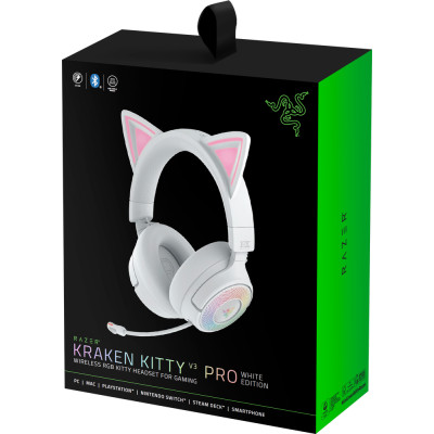 Гарнітура Razer Kraken Kitty V3 X, mini-jack, 1.3м, білий
