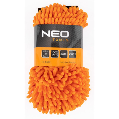 Губка для миття автомобіля Neo Tools з мікрофібри 26х12х6см 0.11кг