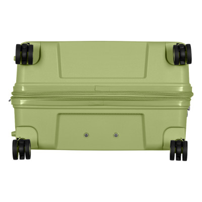 Валіза 2E, Aero, поліпропілен, велика, 99/119 л, TSA, 4 колеса, EXP, оливково-зелений