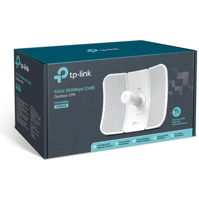 Точка доступу TP-LINK CPE610 N300 5ГГц 1xFE LAN, 23 дБі зовн. passive PoE
