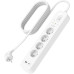 Удлинитель сетевой Belkin 2м, 4хТипF, 16А, USB-A/USB-C 18Вт, фильтр, белый
