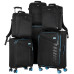 Набір валіз 2E, Trek, (L+M+S), TSA, 4 колеса, + 3 рюкзаки Cabin (2E-BPET-CABIN-BK), поліестр, чорний