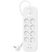 Подовжувач мережевий Belkin 2м, 8хТипF, 16А, USB-С/USB-C 30Вт, фільтр, білий