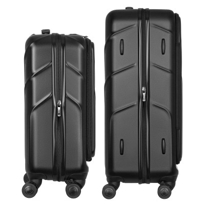 Набір валіз Wenger Amplix Hardside, полікарбонат, (S+M), TSA, 4 колеса, EXP, чорний Набір валіз Wenger Amplix Hardside, полікарбонат, (S+M), TSA, 4 колеса, EXP, чорний