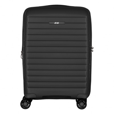 Валіза 2E, Aero, поліпропілен, мала, 35/44 л, TSA, 4 колеса, EXP, чорна Валіза 2E, Aero, поліпропілен, мала, 35/44 л, TSA, 4 колеса, EXP, чорна
