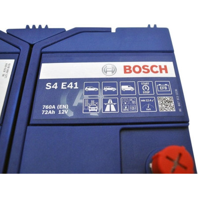 Акумулятор Bosch S4 12В 72А·год 760А R+ (0 092 S4E 410)