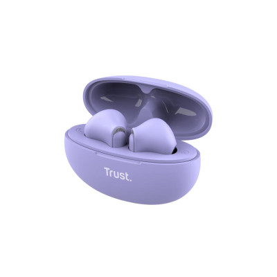Навушники TWS Trust Yavi Earphones BT 5.3, ENC, SBC, Mic, Фіолетовий