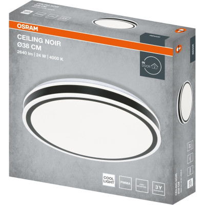 Світильник накладний OSRAM CEILING NOIR 380мм Round 24Вт 4000K