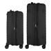 Набір валіз 2E, Aero, поліпропілен, (M+S), TSA, 4 колеса, EXP, чорний