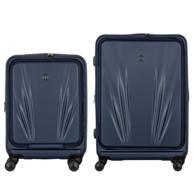 Набір валіз Wenger Skyon Hardside, полікарбонат, (S+L), TSA, 4 колеса, розширення, темно-синій Набір валіз Wenger Skyon Hardside, полікарбонат, (S+L), TSA, 4 колеса, розширення, темно-синій