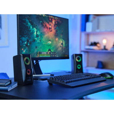 Акустична система Trust GXT 606 Javv 2.0, USB/AUX, RGB, чорний