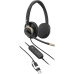 Гарнітура комп'ютерна стерео On-ear HP Poly Mission 825, USB-A, USB-C, 4 x Uni-mic, ANC, Beamforming, AI noise cancelling, Teams, Zoom, Google Meet, чорний