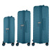 Набір валіз 2E, Aero, поліпропілен, (L+M+S), TSA, 4 колеса, EXP, синій
