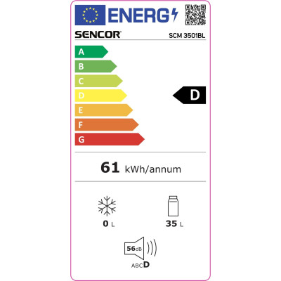 Холодильник дорожній Sencor, 41.5х35.6х65.5, 35л, 1дв, компресор, на колесах, cиній