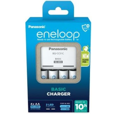 Зарядний пристрій Basic Charger+ Акумулятор Eneloop NI-MH AA 2000 мАг, 4 шт. Зарядний пристрій Basic Charger+ Акумулятор Eneloop NI-MH AA 2000 мАг, 4 шт.