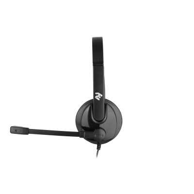 Гарнітура ПК моно On-ear 2E CH12 mini-jack, omni-mic, 1.2м, чорний