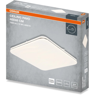 Світильник накладний OSRAM CEILING PAVO 480мм  Square 72Вт 4000K
