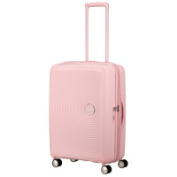 Валіза American Tourister, Soundbox, поліпропілен, середня, 67см, 71.5/81л, TSA, 4 колеса, EXP, пастельно-рожевий Валіза American Tourister, Soundbox, поліпропілен, середня, 67см, 71.5/81л, TSA, 4 колеса, EXP, пастельно-рожевий