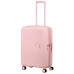 Валіза American Tourister, Soundbox, поліпропілен, середня, 67см, 71.5/81л, TSA, 4 колеса, EXP, пастельно-рожевий