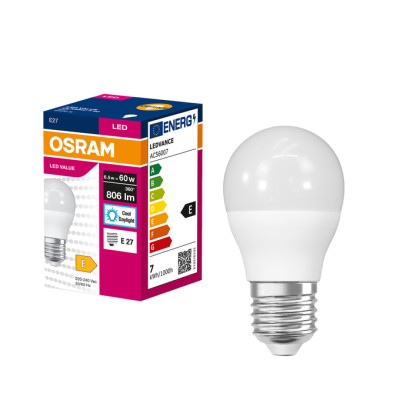 Лампа OSRAM LED VALUE CLASSIC P E27 6.5Вт 6500K 806Лм