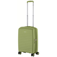 Валіза 2E, Aero, поліпропілен, мала, 35/44 л, TSA, 4 колеса, EXP, оливково-зелений