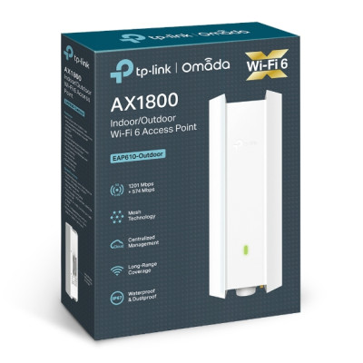 Точка доступу TP-LINK EAP610 OUTDOOR AX1800, 1xGE LAN, PoE, Passive PoE