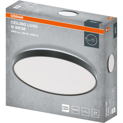 Світильник накладний OSRAM CEILING LUXO 36Вт 4000К чорний