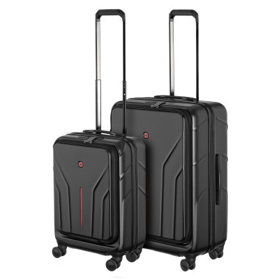 Набір валіз Wenger Amplix Hardside, полікарбонат, (S+M), TSA, 4 колеса, EXP, чорний Набір валіз Wenger Amplix Hardside, полікарбонат, (S+M), TSA, 4 колеса, EXP, чорний