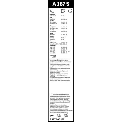 Склоочисник BOSCH Aerotwin безкаркасний комплект 600/450мм (3 397 007 187)