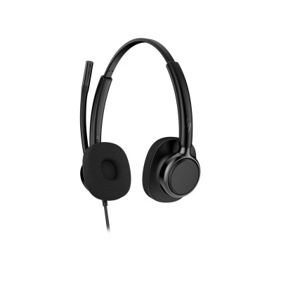 Гарнітура комп'ютерна стерео On-ear HP Poly Mission 425, USB-A, USB-C, Uni-mic, AI noise cancelling, Cертифікати Teams, Zoom, Google Meet, чорний