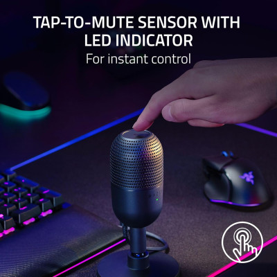Мікрофон геймінговий Razer Seiren V3 Mini, Omni, USB-A, 1.2м, чорний