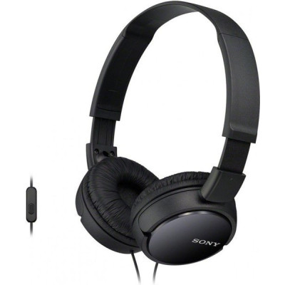 Навушники On-ear Sony MDR-ZX110AP 3.5 mini-jack, Mic, Чорний