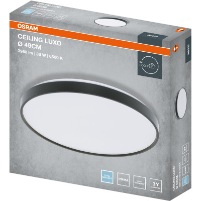 Світильник накладний OSRAM CEILING LUXO 36Вт 6500К чорний