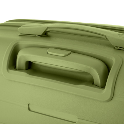 Валіза 2E, Aero, поліпропілен, велика, 99/119 л, TSA, 4 колеса, EXP, оливково-зелений