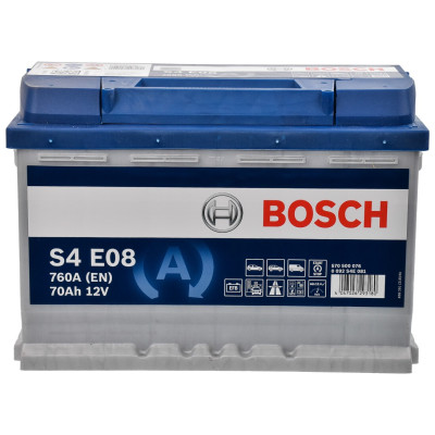 Акумулятор Bosch S4 12В 70А·год 760А R+ (0 092 S4E 081)