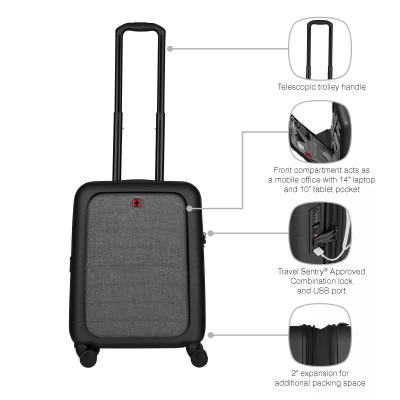 Валіза Wenger, Syntry, полікарбонат/поліестер, мала з відс для н/б 14