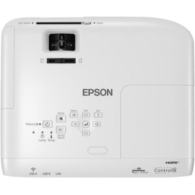 Проєктор Epson EB-W49 WXGA, 3800 lm, 1.3-1.56