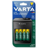 Зарядний пристрій Varta Lcd Plug Charger 4хNI MH AA2600 мА•год Зарядний пристрій Varta Lcd Plug Charger 4хNI MH AA2600 мА•год