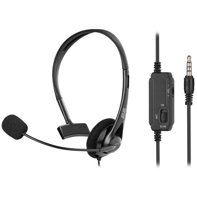 Гарнітура ПК моно On-ear 2E CH11 mini-jack, omni-mic, 1.2м, чорний