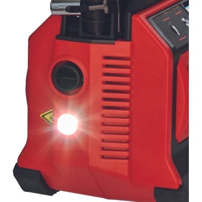 Компресор автомобільний гібридний Einhell PRESSITO 18/25 Hybrid, PXC, 230/18В, 11бар, 25л/хв, вис. і низьк. тиск, можливість всмоктування, шланг 710мм, 2.05кг, без АКБ та ЗП