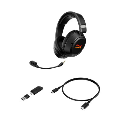 Гарнітура ігрова HyperX Cloud Flight 2, WL/USB-A/USB-C, чорний Гарнітура ігрова HyperX Cloud Flight 2, WL/USB-A/USB-C, чорний