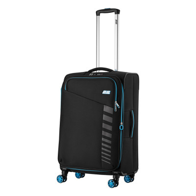 Валіза 2E, Trek, поліестер, середня, 64/78л, TSA, 4 колеса, EXP, чорний