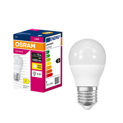 Лампа OSRAM LED VALUE CLASSIC P E27 7Вт 3000K 1055Лм Лампа OSRAM LED VALUE CLASSIC P E27 7Вт 3000K 1055Лм