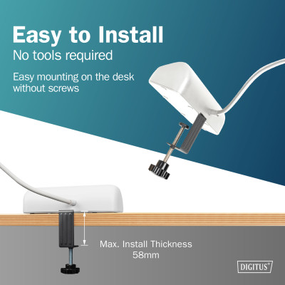 Блок розеток DIGITUS Office, 3xSchuko, 2xUSB-A, 1xUSB-C, 16A, 1.5м, вилка Schuko, білий